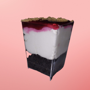 Monoportii cu crema de branza si zmeura